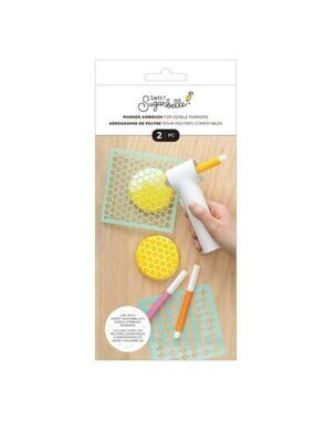 Sweet Sugarbelle Marker Airbrush For Edible Markers 2 Pc With Stencils For Food